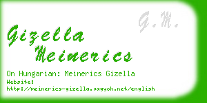 gizella meinerics business card